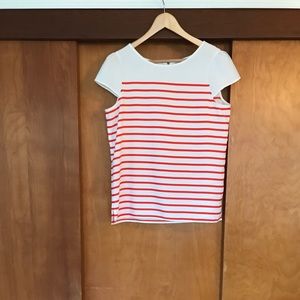 Boatneck blouse with cap sleeves